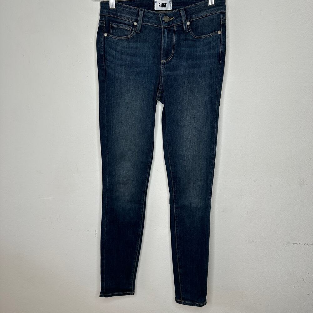 Paige Dark Wash Verdugo Ankle Nottingham Skinny Jean  26